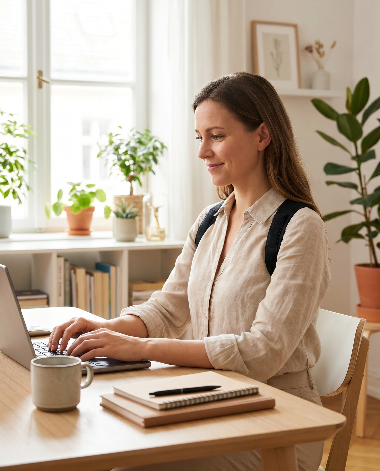 PosturePro Slim - port quotidien du correcteur au bureau